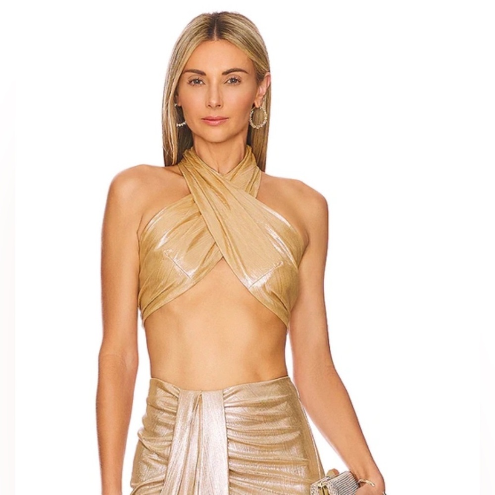 Leanna Crop Top in Gold